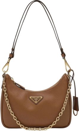 Prada Borsa a Spalla - Dames - Schoudertassen - Bruin - ONE Size - Tassen