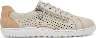 Rieker CEO Sneaker - Dames - Sneakers - Beige - 37 EU - Leer - Schoenen