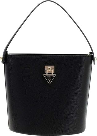 Guess Patsie Logo Bucket Bag - Dames - Schoudertassen - Zwart - ONE Size - Tassen