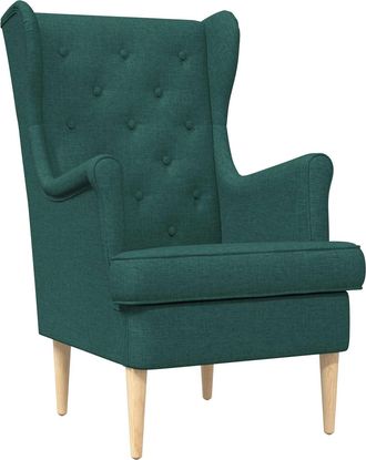 vidaXL Sill&oacute;n Verde Oscuro Tela Vidaxl