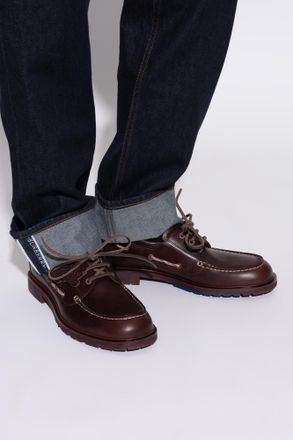 Burberry Rogue Leather Shoes, Mens, Burgundy