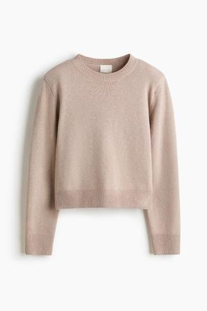H&M Shoulder-pad Jumper in Light Taupe at Nordstrom, Size Xx-Large