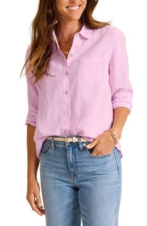 Tommy Bahama Coastalina Linen Button-Up Shirt in Grape Mist at Nordstrom, Size X-Small
