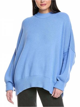 Free People Easy Street Tunic Sweater In Vista Blue