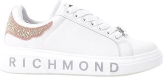 John Richmond Schoenen, Dames, Wit, 39 EU, Leer, Witte Leren Sneakers voor Vrouwen