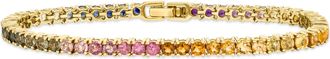 The Diamond Store Rainbow Tennis Bracelet 7.50ct in 18K Gold Vermeil
