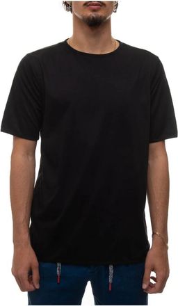 Kiton Effen Jersey Katoen T-shirt Korte Mouwen - Heren - T-shirts - Zwart - L - Katoen - Tops