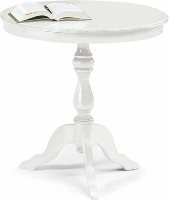 Milani Home DUKE - tavolino in legno massello tondo cm Ø 60