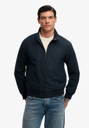 Superdry Parka SUPERDRY CLASSIC HARRINGTON JACKET, Herren, Gr. L, eclipse navy, Web, Obermaterial: 52% Polyester, 48% Baumwolle, unifarben, relaxed fit normal,