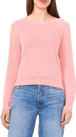Halogen Crewneck Raglan Sleeve Sweater in Bridal Rose at Nordstrom Rack, Size Xx-Large