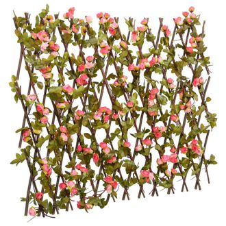 Berkfield Home Berkfield&not;Artificial Ivy Trellis Expandable 5 pcs Dark Pink 180x60 cm