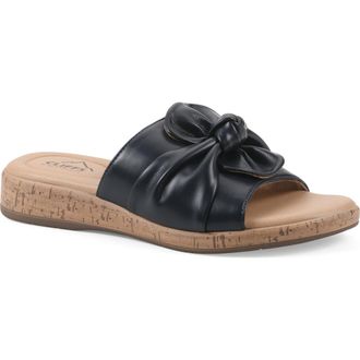 White Mountain Bonelle Slide Sandal in Dark Navy/Smooth at Nordstrom Rack, Size 8.5