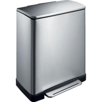 EKO Cubo De Basura De Pedal E-cube 28+18 L Plateado Mate Eko