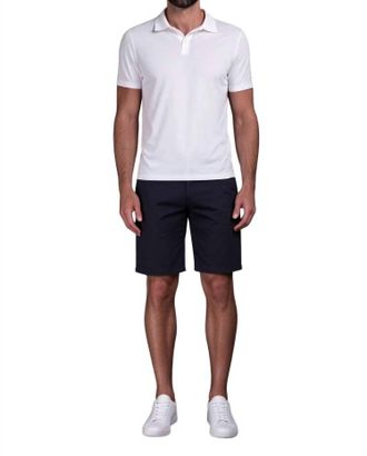 Moorer Short Sleeve Polo Shirt In Bianco