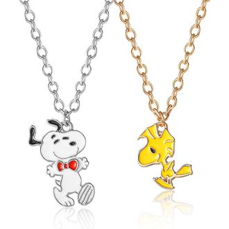 Peanuts Snoopy & Woodstock BFF Necklace Set in Multicolor at Nordstrom