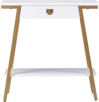 Leick Home Empiria Wood & Metal Console Table With Drawer