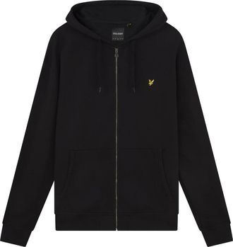 Lyle & Scott Zip Through Hoodie - Heren - Vesten met rits - Zwart - S - Katoen - Hoodies & sweatvesten