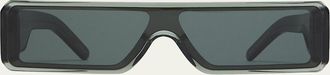 Rick Owens Mens Gethshades Acetate and Nylon Flat-Top Rectangle Sunglasses