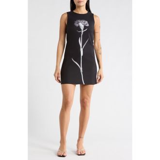 Desigual Flower Sleeveless Shift Dress in Black at Nordstrom Rack, Size X-Small