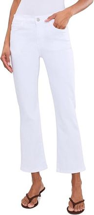 Elliott Lauren White Denim, Crop Baby Boot 5 Pockets Jeans In White Womens Jeans White : 14 27, Cotton/Denim/Elastane