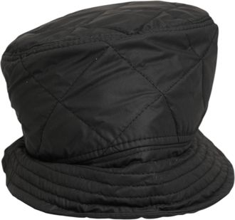Dolce & Gabbana Black Nylon Quilted Bucket Men Capello Hat