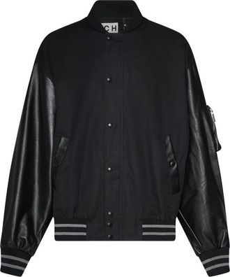 John Richmond Bomberjack met contrasterende mouwen - Heren - Bomber jackets - Zwart - M - Jassen