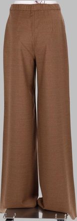 Max Mara Virgin Wool Flannel Jogger Trousers - Brown
