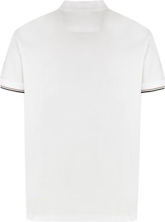 HUGO BOSS Mens White Cotton Polo Shirt T-Shirts And Polos