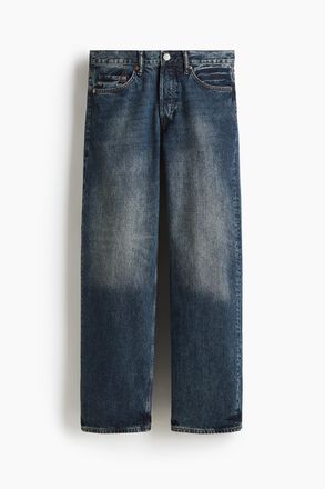 H&M Loose Straight Jeans - Denimblau