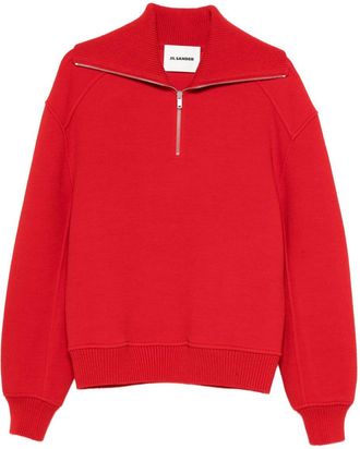 Jil Sander Half-Zip Sweater - Womens - Viscose/Polyamide/Wool