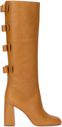 Red Valentino Hoge Hak Laars - Dames - Laarzen met Hak - Bruin - 41 EU - Schoenen