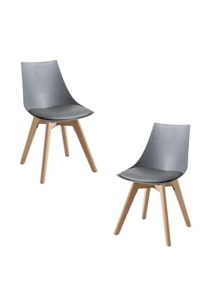 Regalos Miguel Regalos Miguel - Packs Sillas Comedor - Pack 2 Sillas Blok - Gris Oscuro