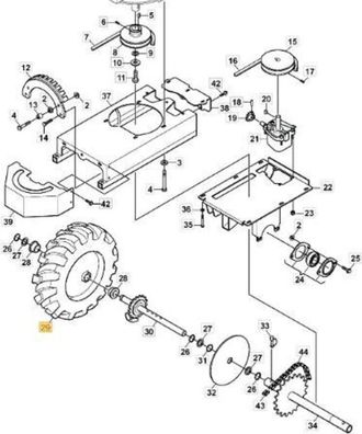 STIGA Sports Rueda Izquierda Stiga Original - 1126-8044-01
