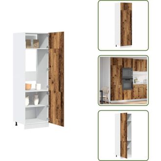 vidaXL The Living Store Armadio per Frigo Lyon Legno Antico 60x57x207 cm - Armadio cucina