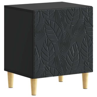 vidaXL Mesita De Noche Negro 43 X 34,5 X 50 Cm Madera De Ingenier&iacute;a Vidaxl