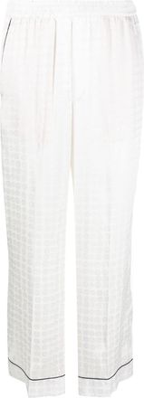 10 Corso Como Circle-motif straight-leg trousers - women - Viscose - S - White