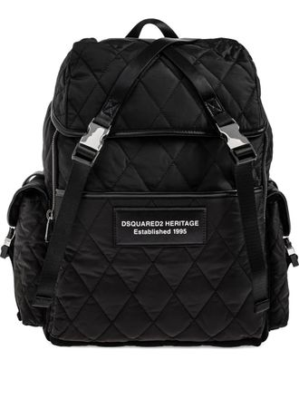 Dsquared2 quilted backpack - Black