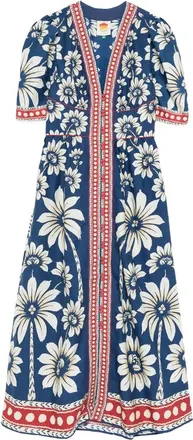 Farm Rio Floral-print V-neck Maxi Dress