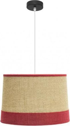 Fabrilamp Lampara De Techo Colgante Modelo Tietar Con Detalle En Rojo - Fabrilamp