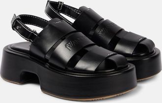 J.W.Anderson Sandali in pelle con platform