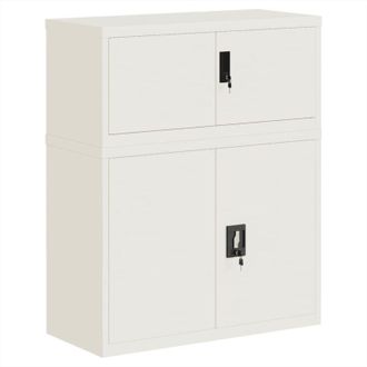 vidaXL File Cabinet White 90x40x110 cm Steel Vidaxl
