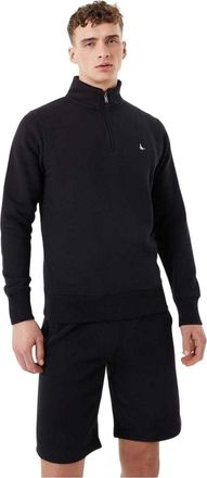 Jack Wills Heren Barchester Quarter Zip Sweatshirt (Zwart)