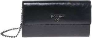 Pollini Gehamerd Kunstleer Portemonnee - Dames - Schoudertassen - Zwart - ONE Size - Leer - Tassen