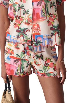 Marine Layer Paloma Resort Drawstring Shorts in Palmas Print at Nordstrom, Size X-Small