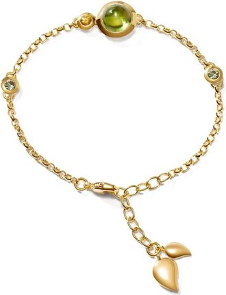 Tamara Comolli Bracciale in oro giallo 18 carati con peridoto e zaffiro