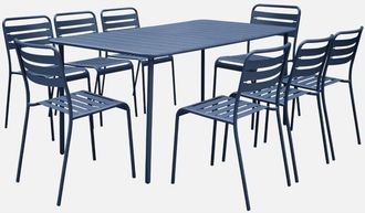 Sweeek Mesa De Jard&iacute;n De Metal Con 8 Sillas