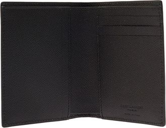 Saint Laurent Mens Card Holder Grain De Poudre Black Calfskin Accessory