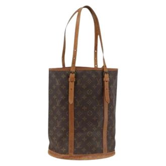 Louis Vuitton Pre-owned Bucket Bags, female, Brown, Size: ONE SIZE Pre-owned Monogram Bucket GM