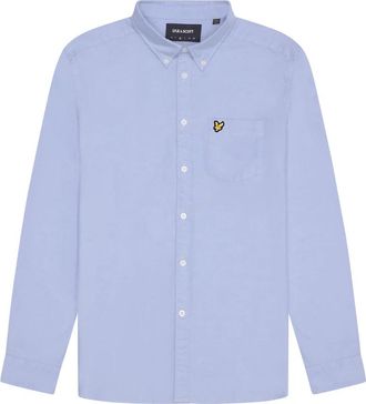 Lyle & Scott Effen Oxford Overhemd - Heren - Casual Overhemden - Blauw - XL - Katoen - Overhemden