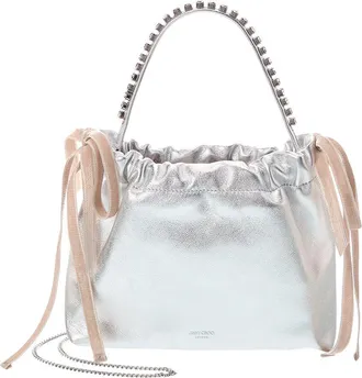 Jimmy Choo London Drawstring Mini Leather Tote